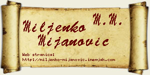 Miljenko Mijanović vizit kartica